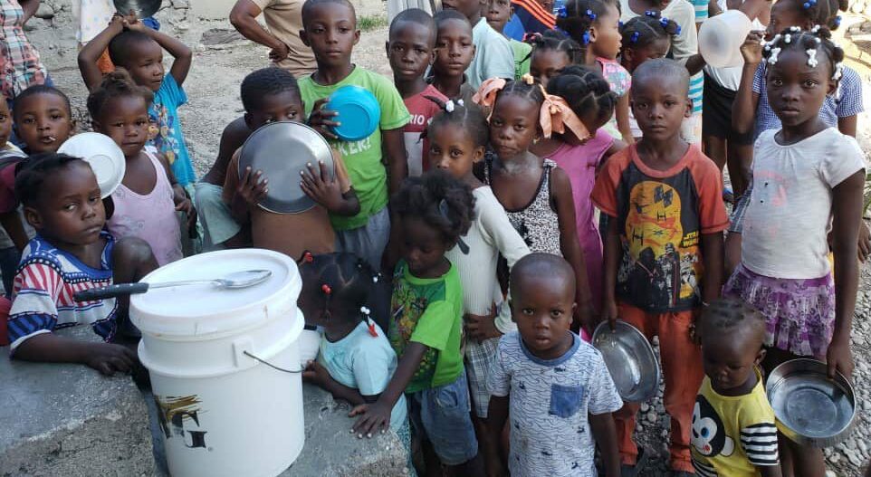 Charity Tea feeding program in Haiti
